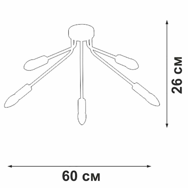 Потолочная люстра Vitaluce V3020-1/5PL