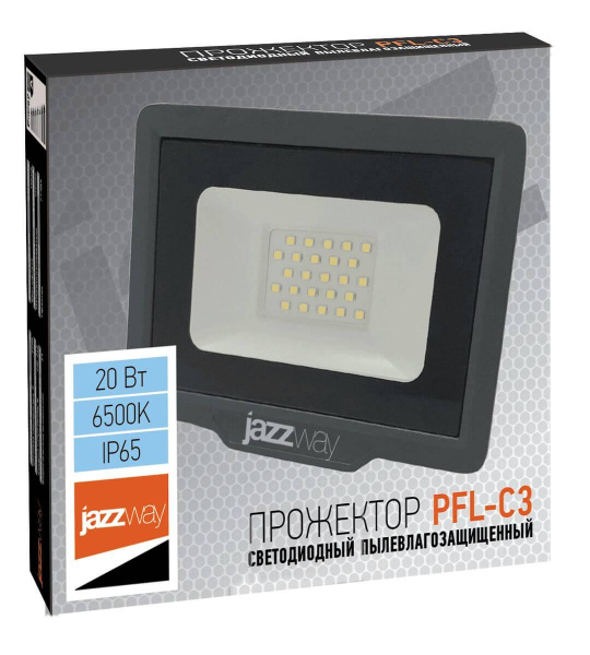 Прожектор светодиодный Jazzway PFL-C3 20W 6500K 5023543A