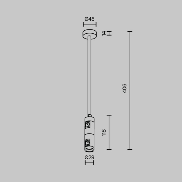 Крепление потолочное Maytoni Technical Accessories for tracks Flarity TRA158C-D1-BS