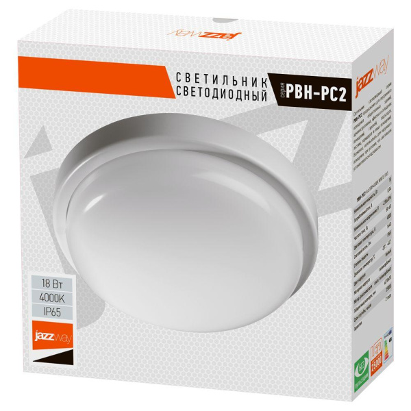 Настенно-потолочный светодиодный светильник Jazzway PBH-PC2-RA 5003507A