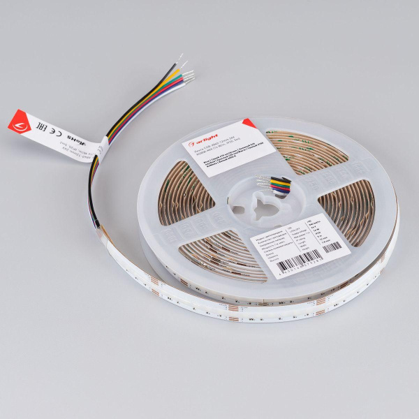 Светодиодная лента Arlight 6W/m 840Led/m CSP разноцветный/холодный белый 5M CSP-X840-12mm 24V RGBW-MIX 048945