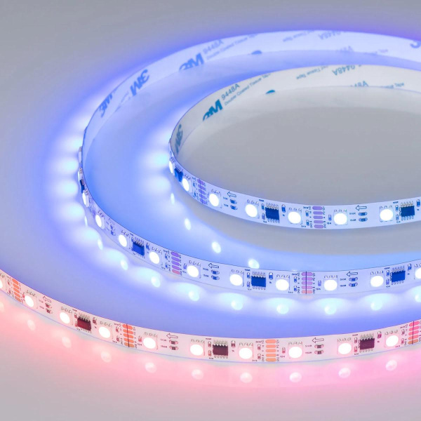 Светодиодная лента Arlight 14W/m 60LED/m 5060SMD разноцветный 5М DMX-B60-10mm 12V 039174